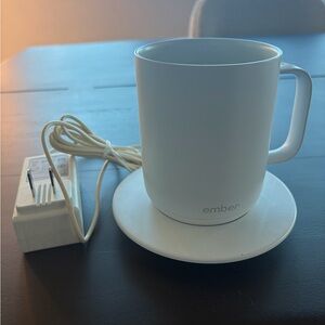 Ember White Temperature Control Smart Mug with Charging Coaster